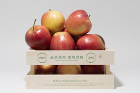 水果店vi水果筐样机贴图