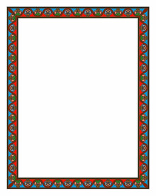 日系花纹边框