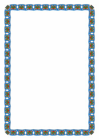 蓝色虫虫绣边框