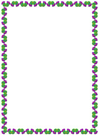 日系绿色紫色花纹边框