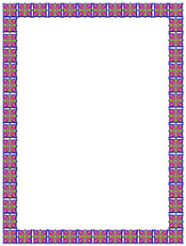 日系紫色花纹边框