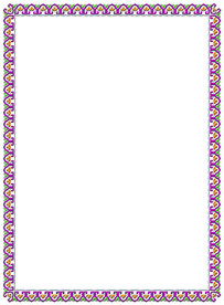 日系紫色小花边框