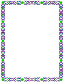 日系紫色花纹边框