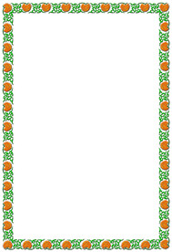 日式花纹框 橙色小花