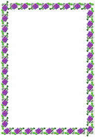 日式紫色小花纹框