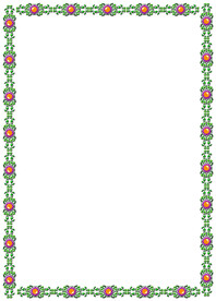 日式花纹框 绿色