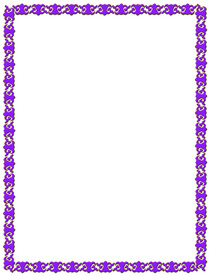 日系紫色花纹边框