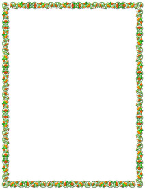 绿色小花纹边框