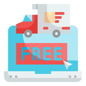 线上购物图标 免费运输