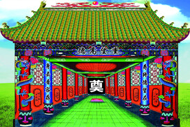 彩棚背景