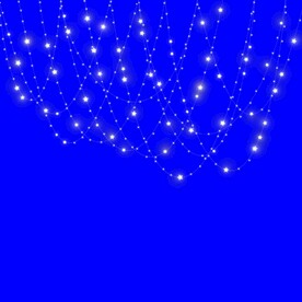 彩色串灯星空灯带灯珠彩灯免抠图