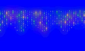 彩色串灯星空灯带灯珠彩灯免抠图