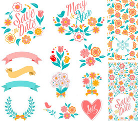 婚礼图标素材 手绘设计合集