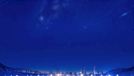 星空城市夜晚美景