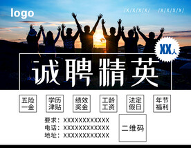 诚聘精英 招聘海报 