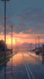 雨后夕阳
