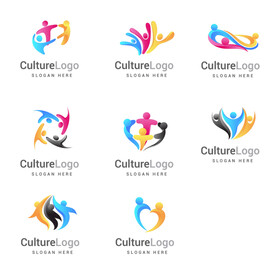 抽象人物logo