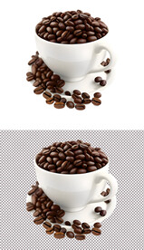咖啡豆可可豆煮咖啡