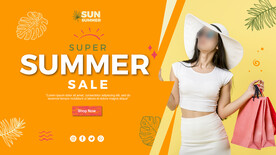 夏季促销展板
