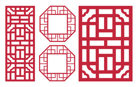 中式雕花 花纹