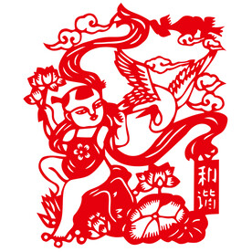 价值观和谐剪纸