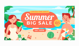 夏季促销展板