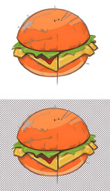 汉堡包牛肉猪扒包西方小吃零食