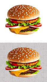 汉堡包牛肉猪扒包西方小吃零食