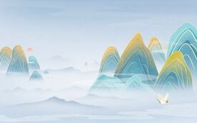 中国风山水画