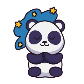 矢量卡爱卡通动物大熊猫插画素材