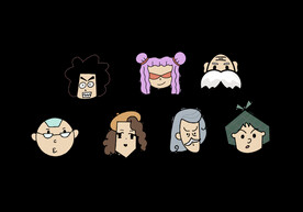 极简线条卡通头像