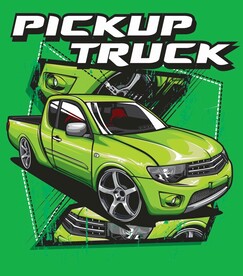 复古改装汽车赛车皮卡车潮流插画