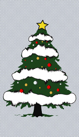 圣诞节圣诞树装饰小树卡通手绘