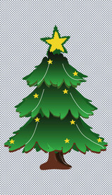 圣诞节圣诞树装饰小树卡通手绘