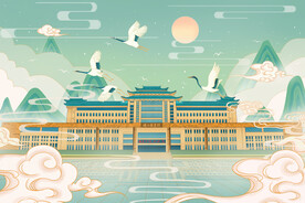 中国风山水画