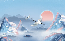 中国风山水画
