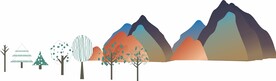 树木与山
