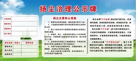 扬尘治理公示牌