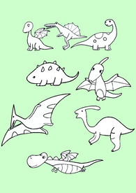 简笔画恐龙