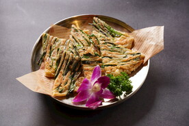 海鲜 葱饼