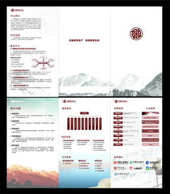 西藏风格商业画册折页