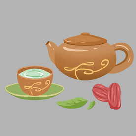 手绘茶具