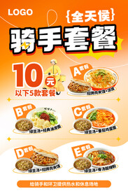 餐饮海报外卖套餐组合海报