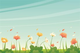 美丽花丛 