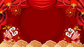 红色喜庆节日背景