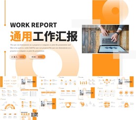 橘色工作汇报PPT模板