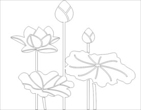 荷花镀锌板字模  