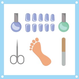 美甲卡通工具图片素材