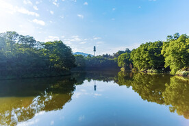 湖水倒影自然风光