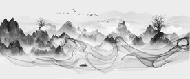 水墨山水画